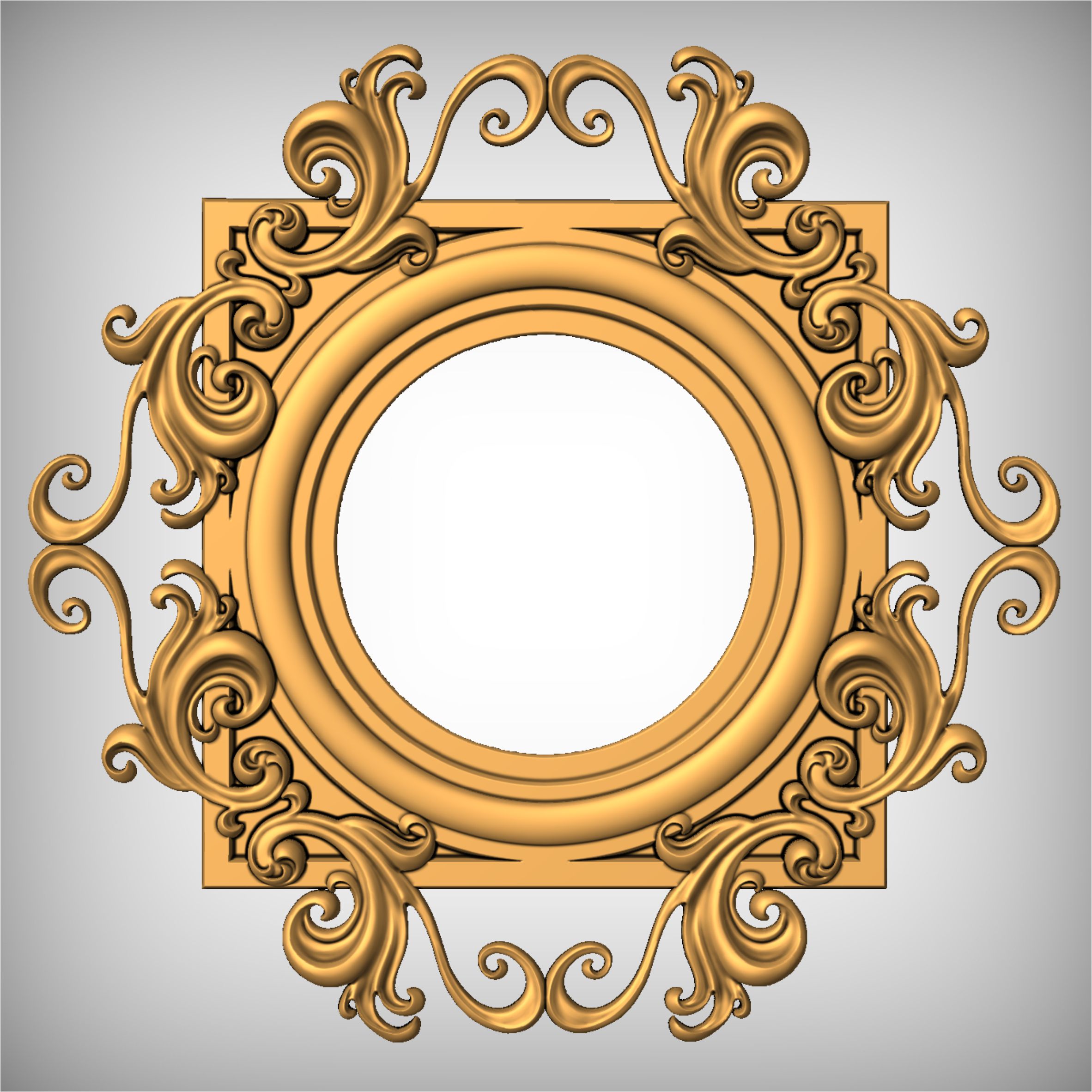 Round Flourish Frame